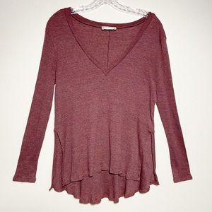 Altar’d‎ State Womens Thermal Top V-neck Long Sleeve Size Small Layers